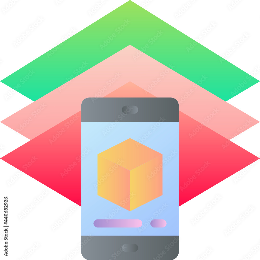 mobile gradient icon
