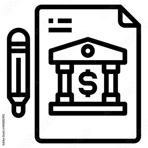 Loan outline icon