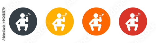 Smoking cigarette sign icon. Smoker symbol