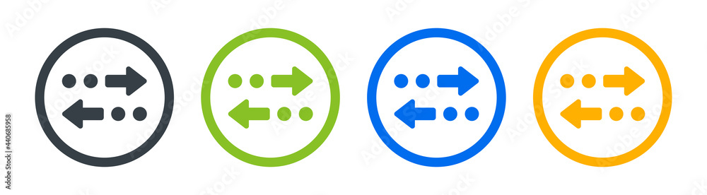 Exchange arrow icon. Arrow to left and right symbol vector illustration Exchange arrow icon. Arrow to left and right symbol vector illustration