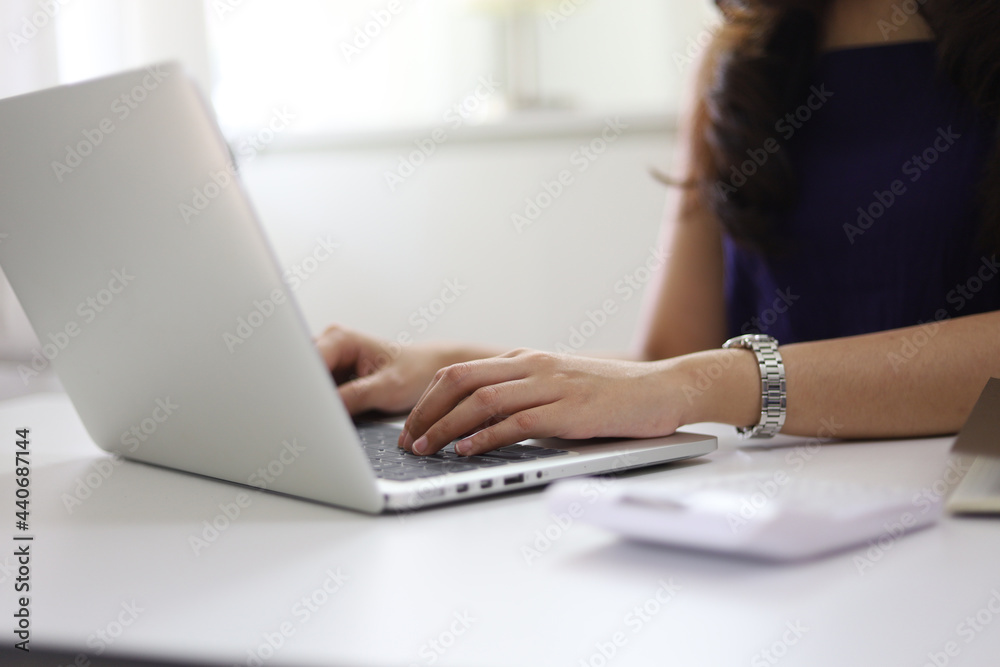 Online studying class for E learning. Smart student girl sitting at table watching lesson online and studying from home. Stay home stay safe Online studying class for E learning. Smart student girl sitting at table watching lesson online and studying from home. Stay home stay safe