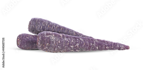 purple carrot on white background