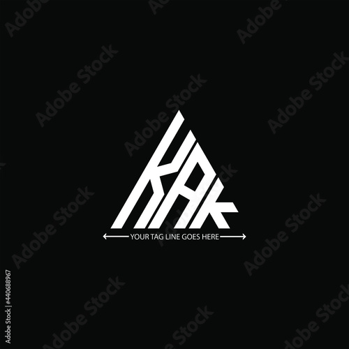 KAK letter logo creative design. KAK unique design

 photo