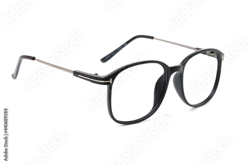 Black Eye Glasses on white background