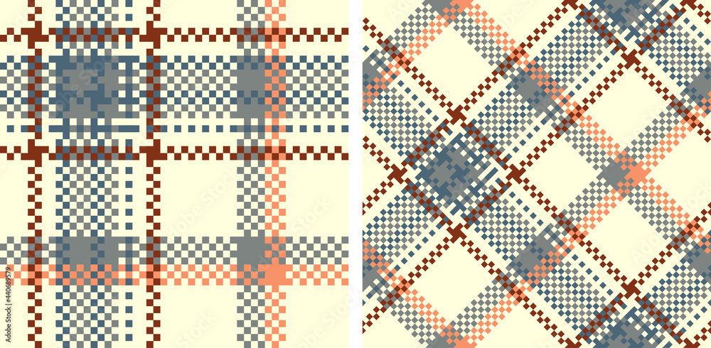 Tartan pattern set. Tartan pattern set.
