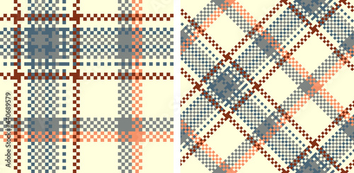 Tartan pattern set.
