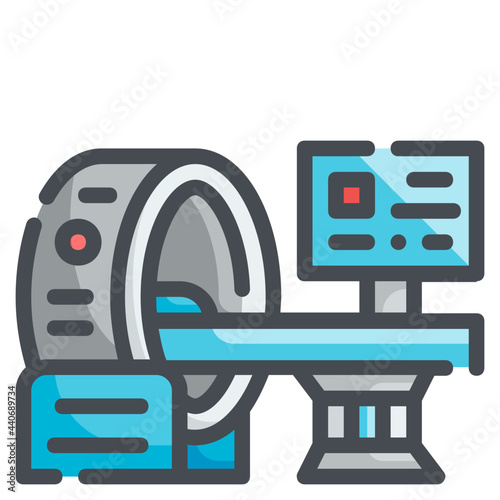 ct scan line icon