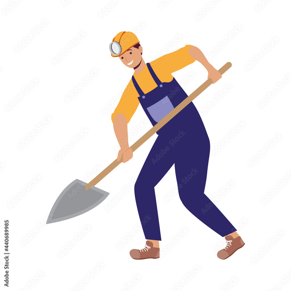 miner with shovel miner with shovel