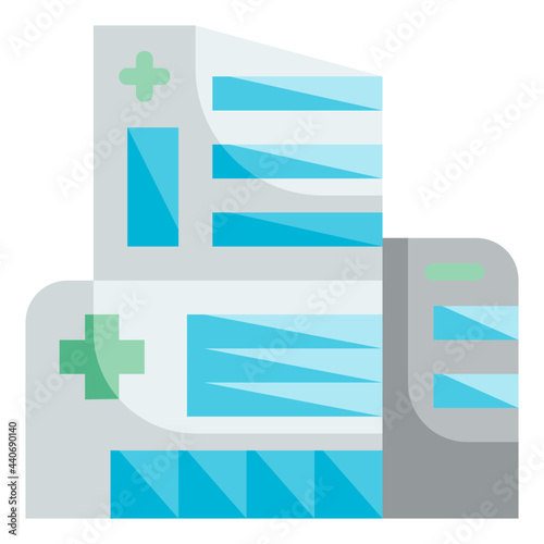 hospital flat icon