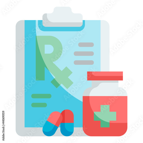 prescription flat icon