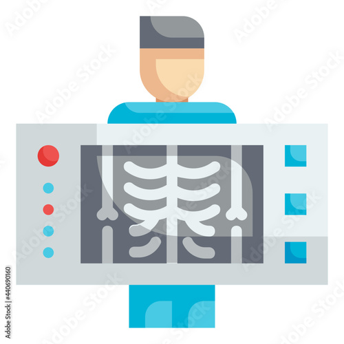 radiography flat icon