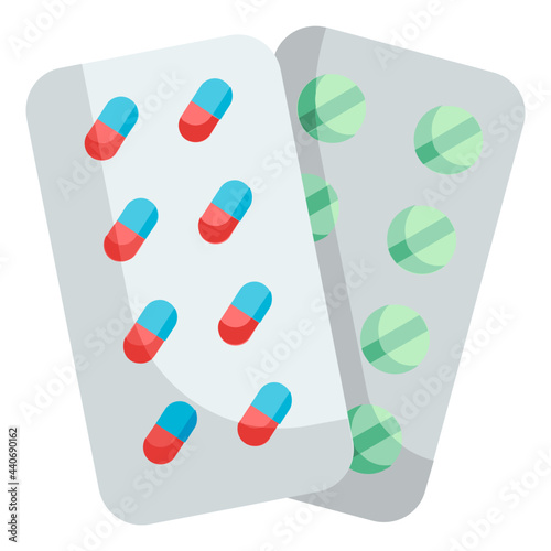 pills flat icon
