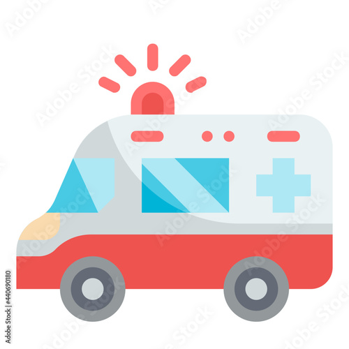 ambulance flat icon