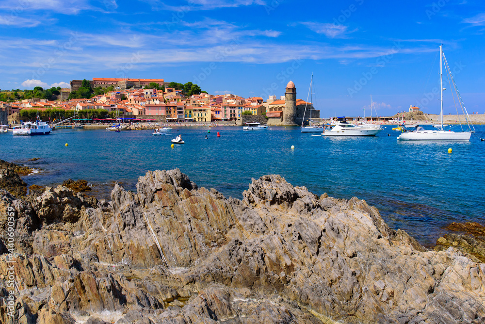The old town of Collioure, a seaside resort in Southern France