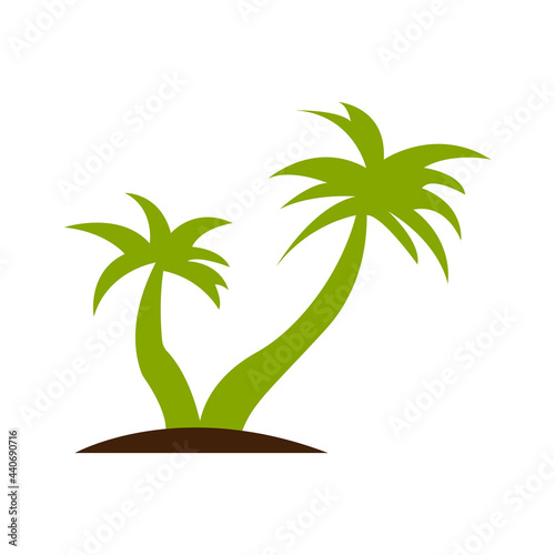 Palm tree icon. design template vector
