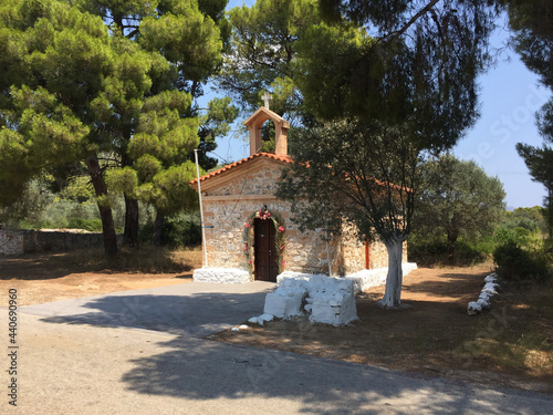 The old Church of Agia Varvara (Saint Varvara), situated in Polemi on the island of Agistri, Greece, had the honor of being sanctified by Saint Nektarios.