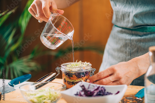 Homemade Fermented Vegetables.