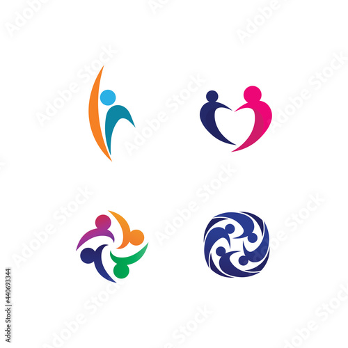 succes logo team work brand and business logo, vector community, unity colorful and friendship , partner teamwork care logo © anggasaputro08