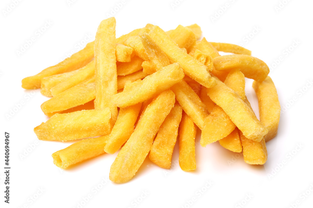 a pile of french fries on white background a pile of french fries on white background