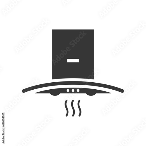 Kitchen hood glyph single isolated vector icon. Kitchen appliances and electronics illustration on white background