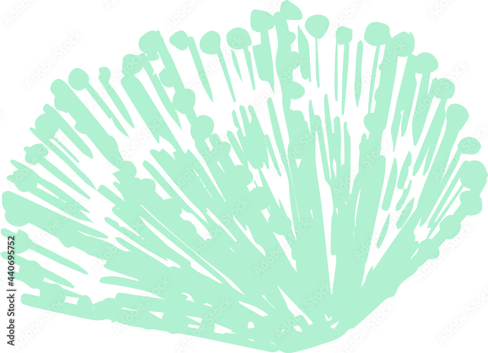 Vector summer art of blue seashells clam shells Vector summer art of blue seashells clam shells