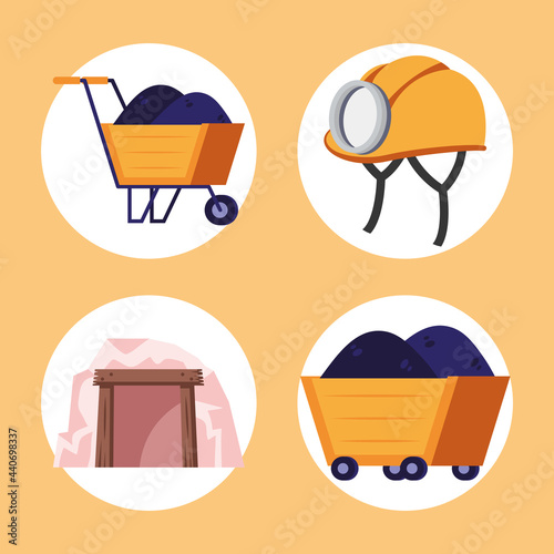 four mining icons