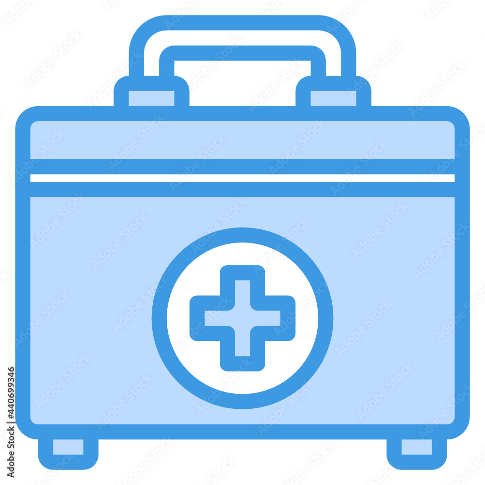 Obraz premium bag blue outline icon