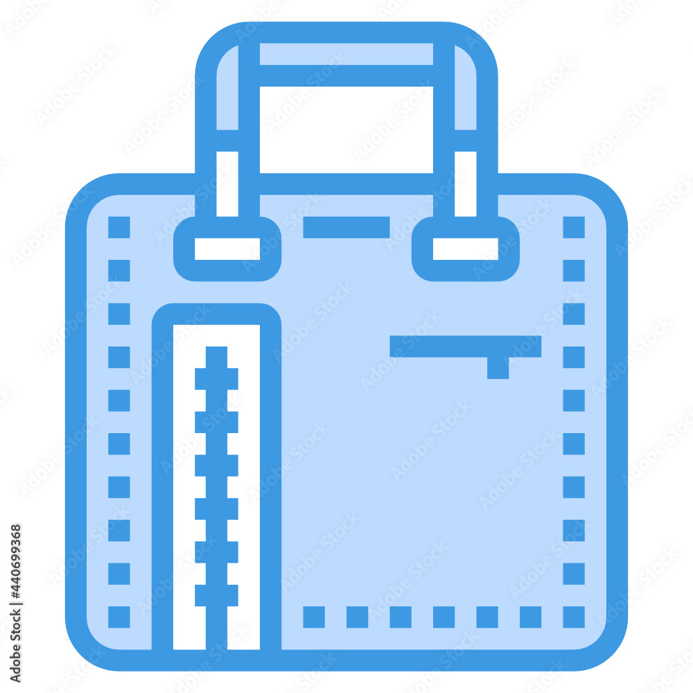 bag blue outline icon