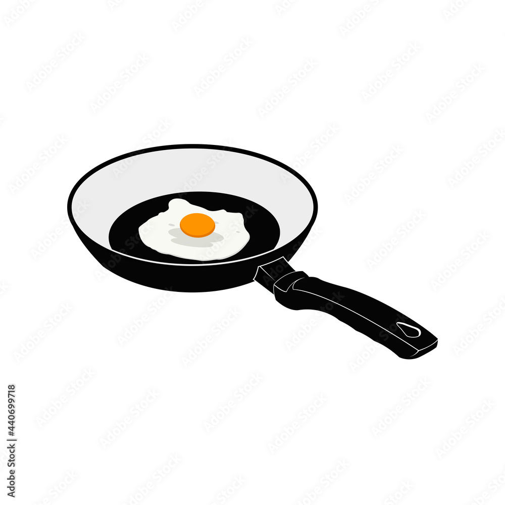 Fried egg in a pan vector graphics Fried egg in a pan vector graphics
