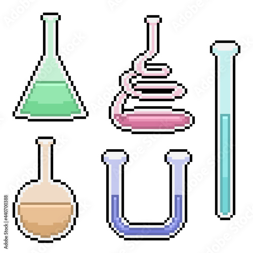 pixel art science test tube