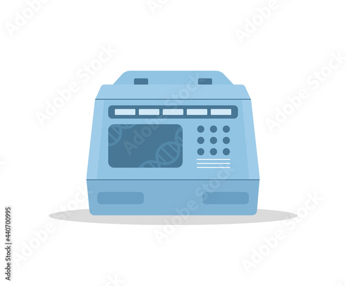 PCR machine. Termal cycler for polymerase chain reaction. Laboratory equipment for molecular biology research. DNA amplifier. Vector illustration in flat cartoon style. photo