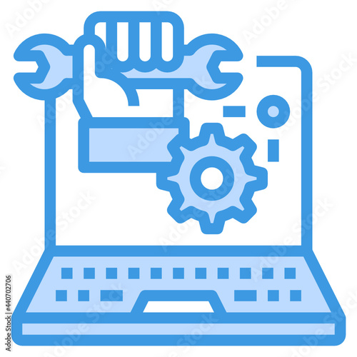 Fixed blue outline icon