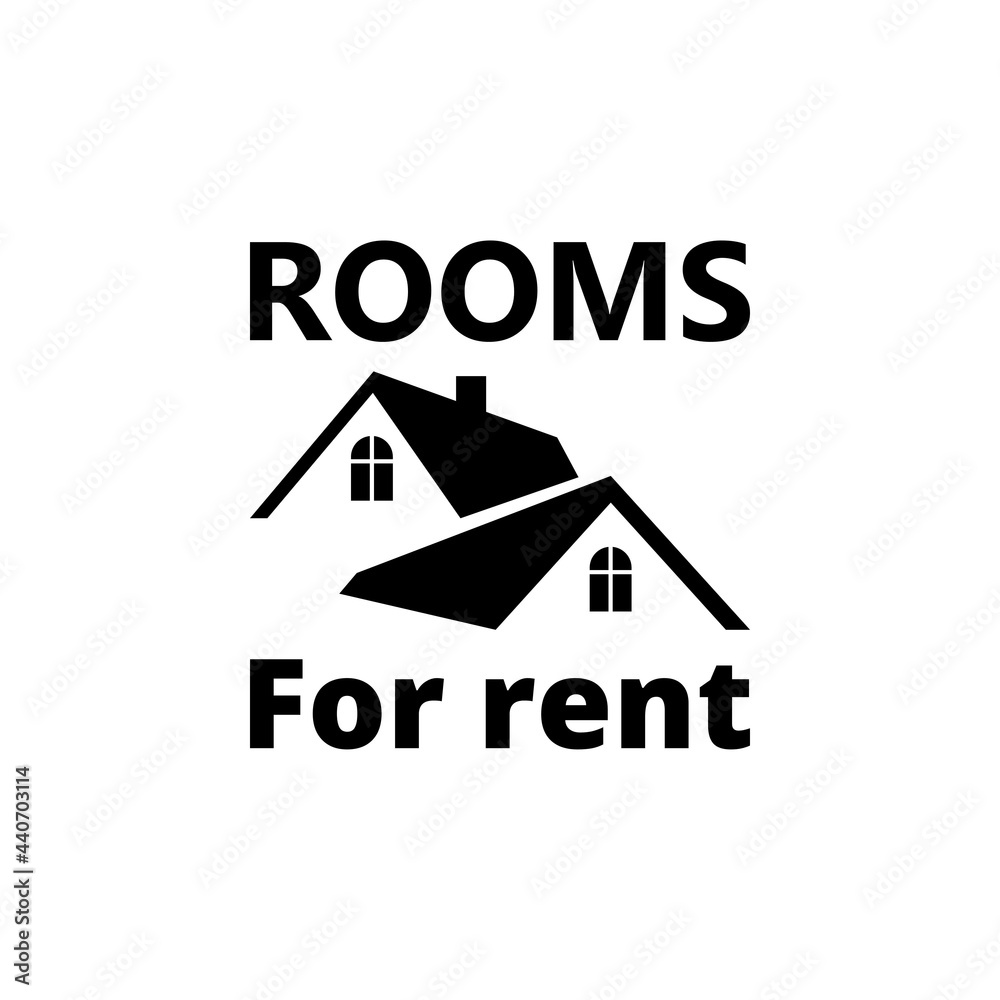 Room for rent sign isolated on white background Room for rent sign isolated on white background