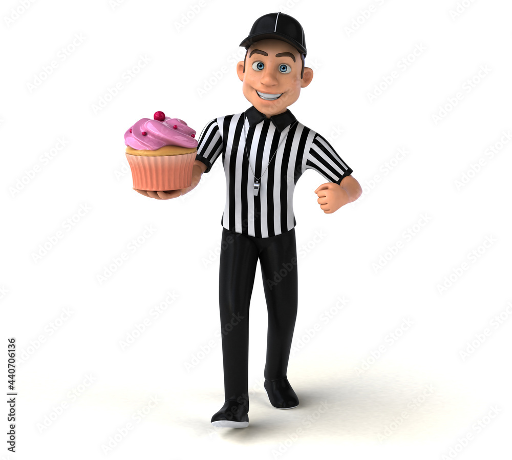 Fun 3D Illustration of an american Referee Fun 3D Illustration of an american Referee