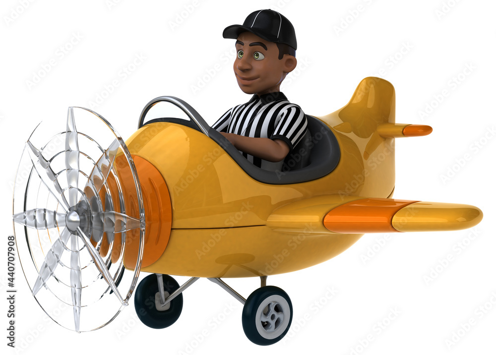 Fun 3D Illustration of an american Referee Fun 3D Illustration of an american Referee
