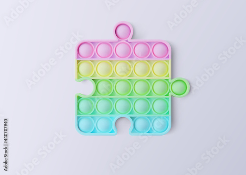 New popular sensory anti-stress toy - Pop it. Isolated on a white background. Realistic vector 3D illustration