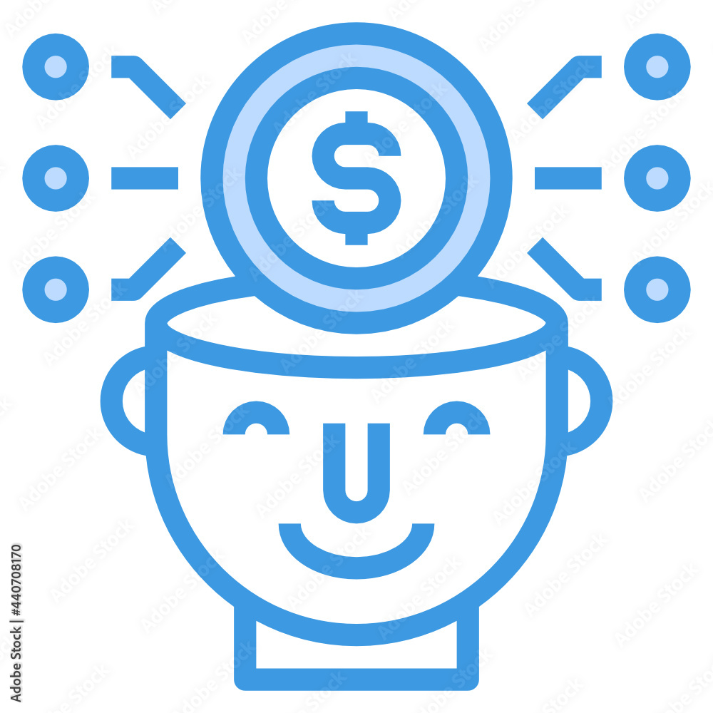 Head Hunter blue outline icon Head Hunter blue outline icon