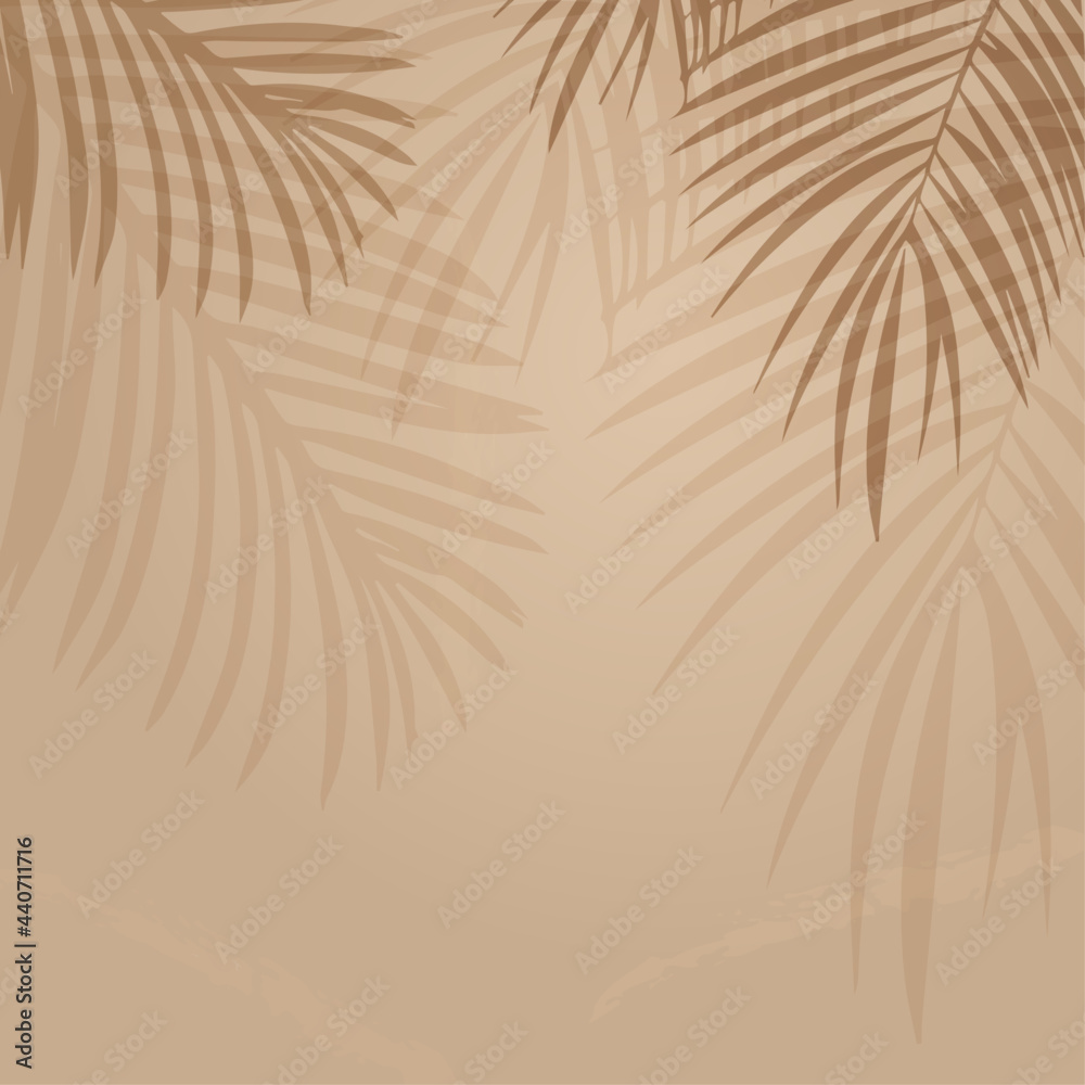 Palm tree shadow background abstract vector illustration Stock Vector