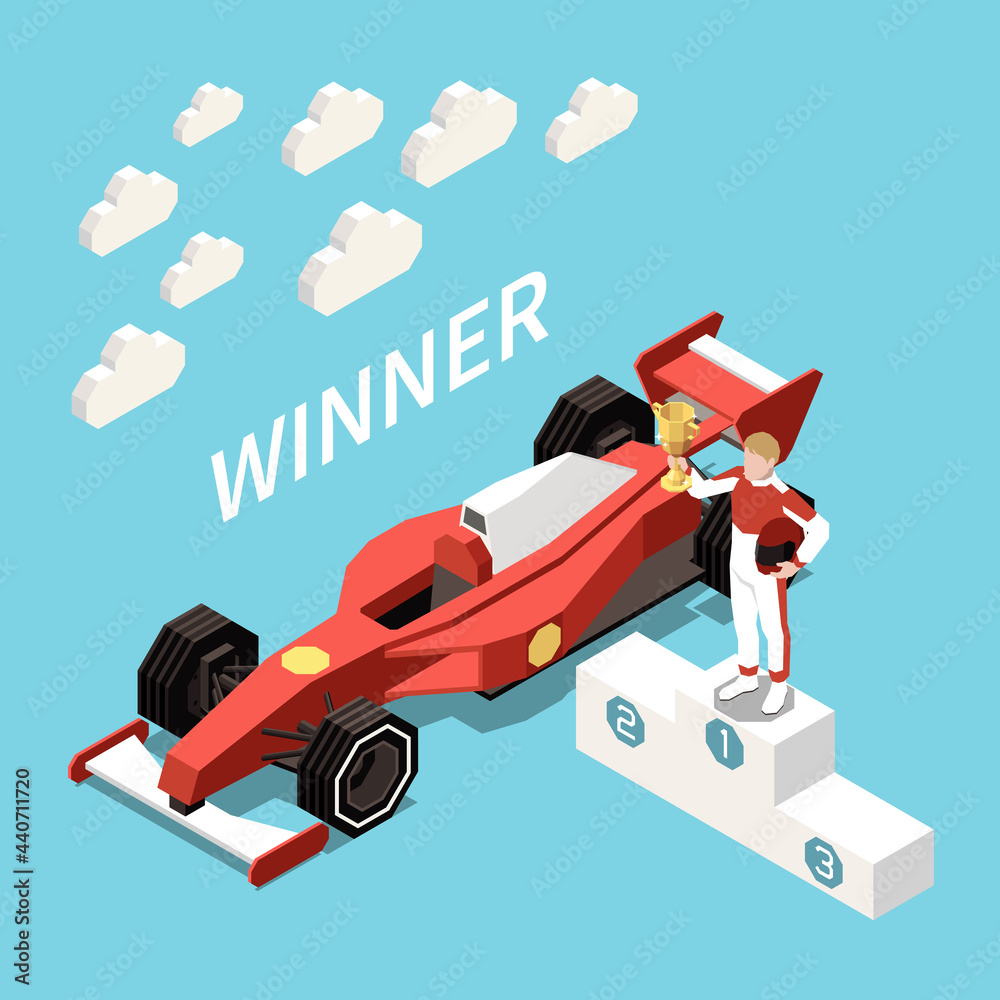 Car Race Winner Composition Car Race Winner Composition