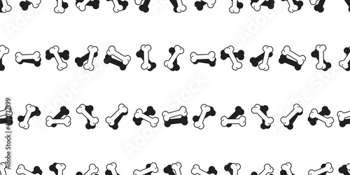 Dog bone seamless pattern vector french bulldog checked pet food halloween shadow cartoon doodle scarf isolated tile background repeat wallpaper illustration line textile design