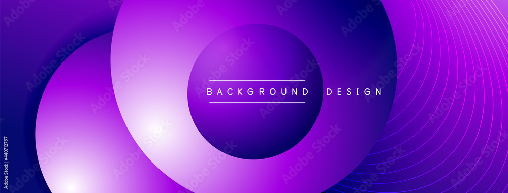 Gradient circles with shadows. Vector techno abstract background. Modern overlapping forms wallpaper background, design template Gradient circles with shadows. Vector techno abstract background. Modern overlapping forms wallpaper background, design template