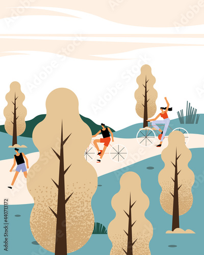 outdoor people in field