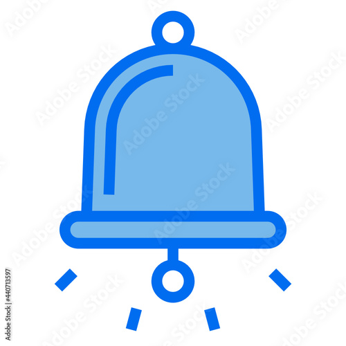 bell blue line icon