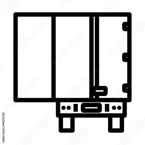 Truck Trailer Rear View Icon