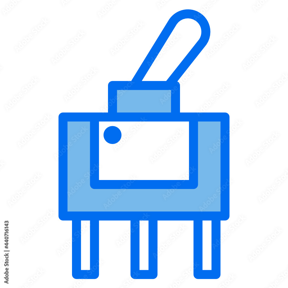 Obraz premium Electronics blue line icon