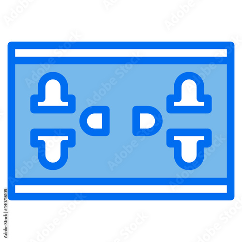 Electric blue line icon