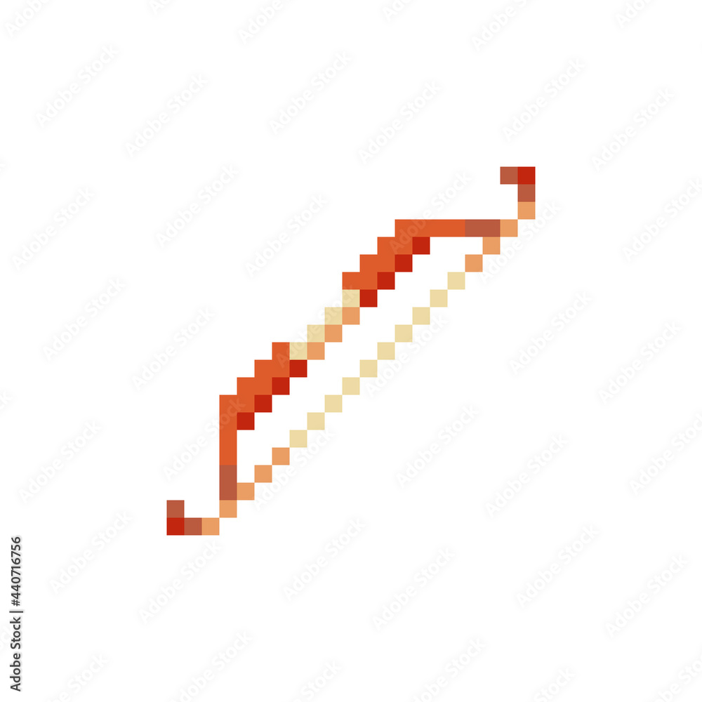 Bow medievalist weapons. Native American indian weapon pixel art style icons set, isolated vector illustration. Design for sticker, mobile app and logo. Game assets 8-bit sprite. Bow medievalist weapons. Native American indian weapon pixel art style icons set, isolated vector illustration. Design for sticker, mobile app and logo. Game assets 8-bit sprite.