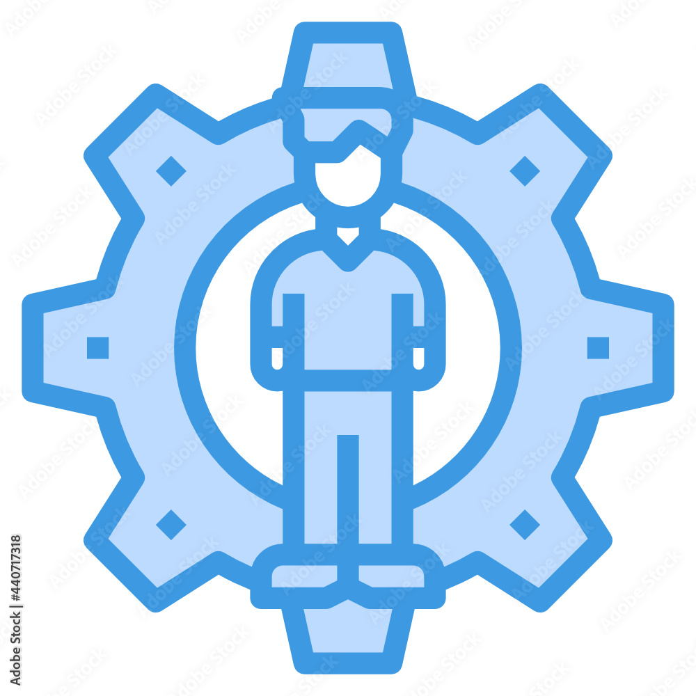 Setting blue outline icon Setting blue outline icon