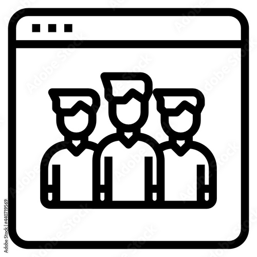 Video Conference outline icon