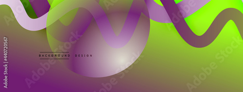 Abstract gradient background with wave line with shadow effect. Geometric composition. 3D shadow effects and fluid gradients